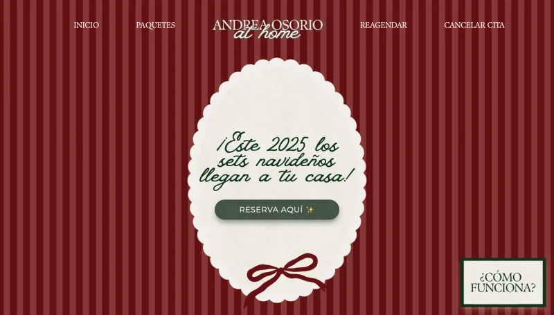 Captura de pantalla del proyecto Andrea Osorio at Home