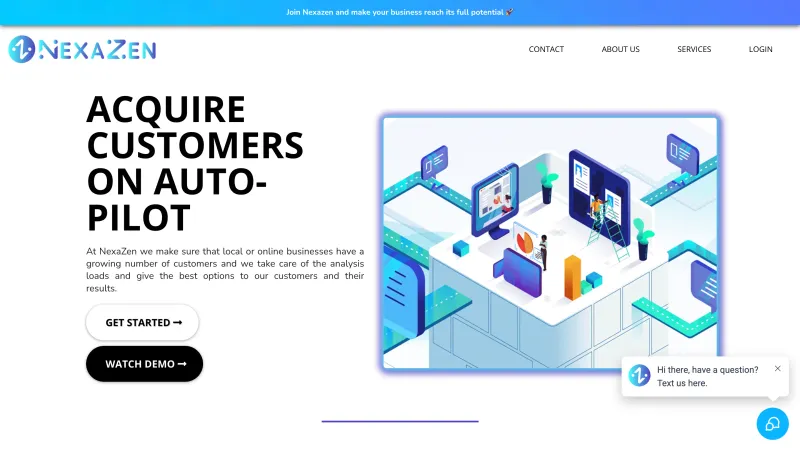 Captura de pantalla del proyecto nexazen agency